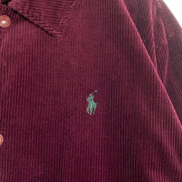 POLO RALPH LAUREN ポロラルフローレン CORDUROY COACH JACKET コーデュロイ コーチジャケット バーガンディー Size L 福生店