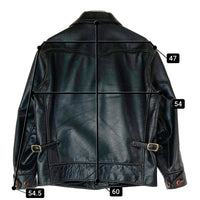 Curphey Leathe カーフィーレザー レザー ショールカラー コサックジャケット ブラック size36 瑞穂店
