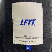 LFYT エルエフワイティー WORLD CHAMPS 2021 LF LOGO STADIUM JACKET スタジアムジャケット ブラック ウール レザ- Size XL 福生店