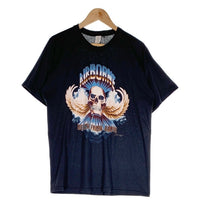 90`s 米軍 AIRBORNE DEATH FROM ABOVE プリントTシャツ ブラック USA製 Tee Swing Size XL 福生店