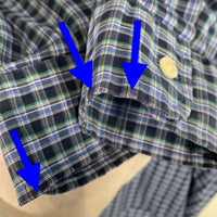 Ralph Lauren ラルフローレン BLAKE ボタンダウンチェックシャツ ブルー Size L 福生店