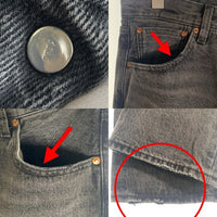 LEVI'S リーバイス ボタン裏3518 USED加工 ビッグE 赤耳 セルビッチ デニム パンツ ブラック 00501-3518 Size W32 L32 福生店