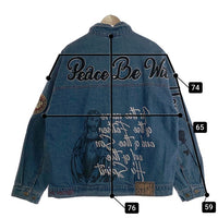 EXAMPLE エグザンプル PEACE DENIM JACKET デニム ジャケット ライトブルー Size XL 福生店