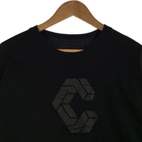 CRONOS クロノス フロント サイドプリント Tシャツ ブラック CR-TS-0087 Size L 福生店