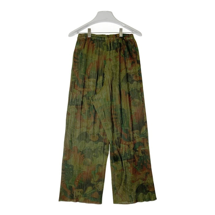 PLATS PLEASE グリーン ミュール　プリーツプリーズ　23cm プリーツプリーズPLEATS PLEASE プリーツハイネックカットソー モス