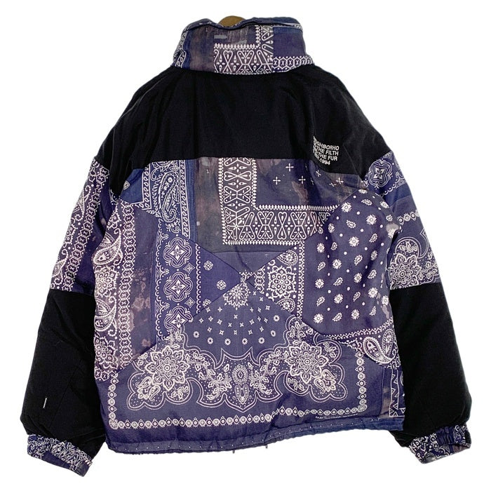 NEIGHBORHOOD ネイバーフッド 21AW BANDANA CHOPPED DOWN バンダナ柄 ダウンジャケット ネイビー  212TSNH-JKM11 Size XL 福生店