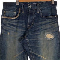 HYSTERIC GLAMOUR ヒステリックグラマー USED/ダメージ加工 スタッズ ストレートデニムパンツ インディゴ 02191AP20 Size 29 福生店