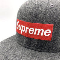 SUPREME シュプリーム 10AW Woolrich Box Logo New Era Cap ウールリッチ ボックスロゴ ニューエラキャップ チャコールグレー Size 7 1/2 (59.6cm) 福生店