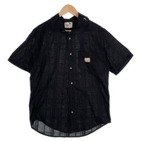 GANGSTERVILLE ギャングスタービル コットン 半袖 チェックシャツ ブラック 同色 GSV-16-SS-31 Size L 福生店
