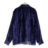 Needles ニードルズ JO153 C.O.B.One-Up Shirt-Burnout velvet 長袖 ベルベット オープンカラーシャツ パープル sizeM 瑞穂店