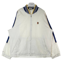 NIKE ナイキ 90's 銀タグ タイ製 テニスロゴ リブブルゾン ホワイト sizeL 瑞穂店