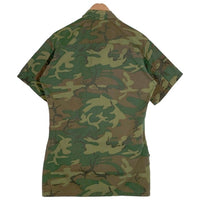 60's U.S.ARMY 米軍 Jungle Fatigue Jacket ジャングルファテイーグジャケット 半袖 シャツ 68年会計 ウッドランドカモ 8415-945-7656 Size M-R 福生店