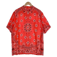 SUPREME シュプリーム 21SS Bandana Silk S/S Shirt バンダナ シルク ショートスリーブシャツ オープンカラー レッド Size XL 福生店