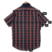 SUGAR CANE シュガーケーン 半袖 チェックシャツ ブラック レッド Size L 福生店