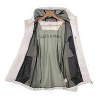 MARK&LONA マークアンドロナ 22FW Maze Multiple Hood Jacket ポリエステル フーデッドジャケット ホワイト ロゴプリント 薄手 MLM-2C-AD01 Size 48 福生店