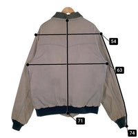 80's Carhartt カーハート ダック地 ウエスタンヨーク ワークジャケット グレー 100周年 赤キルティングライナー Size L 相当 福生店
