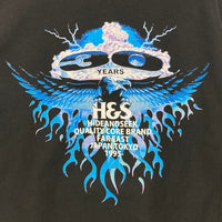 Hide&Seek ハイドアンドシーク 30th Hooded Sweat Shirt プルオーバースウェットパーカー ブラック ブルー HC-090425 Size L 瑞穂店