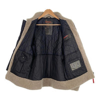 PRADA SPORT プラダスポーツ ウール ナイロン切替 ミリタリーライナー風 ボアジャケット ブラック 中綿 SGV470 Size 48 福生店