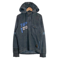 DIESEL ディーゼル Archive Half Zip Hoodie アーカイブ ハーフジップ フーディー プルオーバースウェットパーカー カーキ USED加工 Size L 福生店