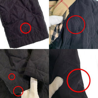 BURBERRY LONDON バーバリー キルティングジャケット ブラック スナップボタン 襟コーデュロイ 裏地ノバチェック Size XL-REG 福生店