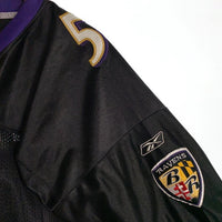 Reebok リーボック NFL ボルティモア・レイブンズ フラッコ 5 フットボールシャツ ゲーム メッシュ ブラック パープル Size 3XL 相当 福生店