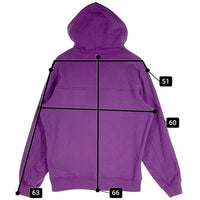 SUPREME シュプリーム 18AW Text Stripe Hooded Sweatshirts テキストストライプ プルオーバースウェットパーカー フーディー パープル Size M 福生店