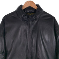 Evisen Skateboards エビセン スケートボード WYE'Ⅱ BE BACK LEATHER DOWN 羊革 ラムレザー ダウン ジャケット ブラック Size XL 福生店