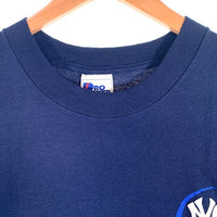 PRO PLAYER プロプレイヤー Newyork Yankees ニューヨーク ヤンキース 半袖 刺繍 Tシャツ ネイビー USA製 Size L 福生店