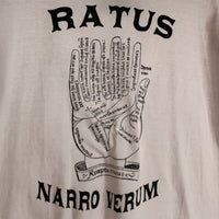 RATS ラッツ TENDERLOIN テンダーロイン RATSU NARROW VERUM 半袖 プリントTシャツ ホワイト Size M 福生店