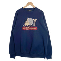 90's Disney Originals ディズニー Walt Disney World 刺繡 クルーネックスウェットトレーナー ネイビー USA製 Size L-XL 福生店