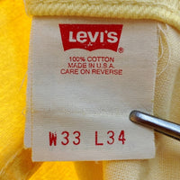 Levi's リーバイス 510-0251 USA製 ボタン裏525 デニムパンツ 後染めイエロー size33 瑞穂店