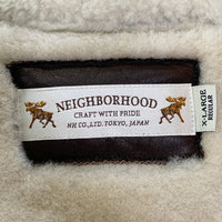 NEIGHBORHOOD ネイバーフッド 15AW KENNY M-JKT ショールカラー ムートンジャケット ブラウン レザー 152SZNH-JKM05 Size XL 福生店