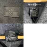 ROCAWEAR ロカウェア ブラックデニム 切替 トラッカージャケット ブラック Size L 福生店