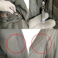 BURBERRY BLACK LABEL バーバリー ブラックレーベル ダウンジャケット ファー グレー BMP03-731-76 Size M 福生店