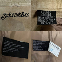 ST.JOHN’S BAY セントジョンズベイ スウェードレザ-シャツ ベージュ Size L 福生店