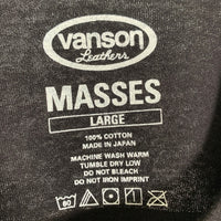 MASSES マシス 26SS VANSON バンソン L/S T-SHIRT プリント ロングスリーブTシャツ 長袖 ブラック Size L 福生店
