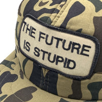 90's Jenny Holzer ジェニー・ホルツァー THE FUTURE IS STUPID ワッペン カモフラージュ 中綿キャップ イヤーフラップ タグなし 福生店