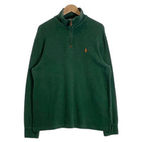 POLO RALPH LAUREN ポロラルフローレン スタンドカラー ハーフジップ ロングスリーブ コットン トレーナー グリーン Size L 福生店