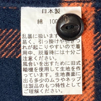 UES ウエス 猫目ボタン ヘビーネルシャツ ブラックxオレンジ size5 瑞穂店