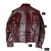 Longhorn Leather ロングホーンレザー シングル ライダースジャケット ブラウン size34 瑞穂店