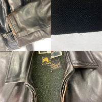 Aero leather エアロレザー ハーフベルト ホースハイド レザージャケット ブラック size38 瑞穂店