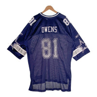 REEBOK リーボック NFL Dallas Cowboys ダラス カウボーイズ TERRELL OWENS 半袖 フッドボール シャツ ジャージ ネイビー ホワイト 7009A07 Size 2XL 福生店