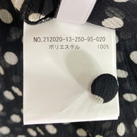 LOULOU WILLOUGHBY ルルウイルビー 212020-13 長袖ボウタイブラウス ドット ブラック size02 瑞穂店