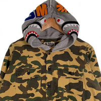 A BATHING APE アベイシングエイプ シャークフード カモフラージュシャツ 長袖 001SHC701006X Size L 福生店
