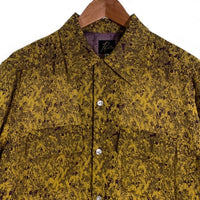 Needles ニードルズ 23SS CLASSIC SHIRT ポリエステル レーヨン オープンカラーシャツ 半袖 アブストラクト イエロー MR139 Size M 福生店