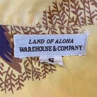 WAREHOUSE ウエアハウス オープンカラーシャツ コットン アロハ イエロー Size S 福生店