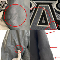 AVIREX アヴィレックス ウール レザー 羊毛 クラウン ロゴ スタジアム ジャケット スタジャン グレー Size 3XL 福生店