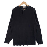 ESSENTIALS エッセンシャルズ ヘンリーネック サーマル ロングスリーブTシャツ ブラック オーバーサイズ Size S 福生店