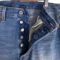 Levi's リーバイス 501 150周年モデル ダメージ・USED加工・ペンキカスタム テーパードデニムパンツ インディゴ Size 32×32 福生店