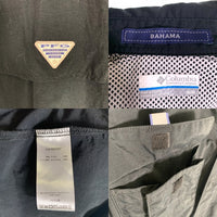 Columbia コロンビア OMNI-SHADE Bahama バハマシャツ オム二シェイド フィッシング 半袖 シャツ ブラック Size M 福生店